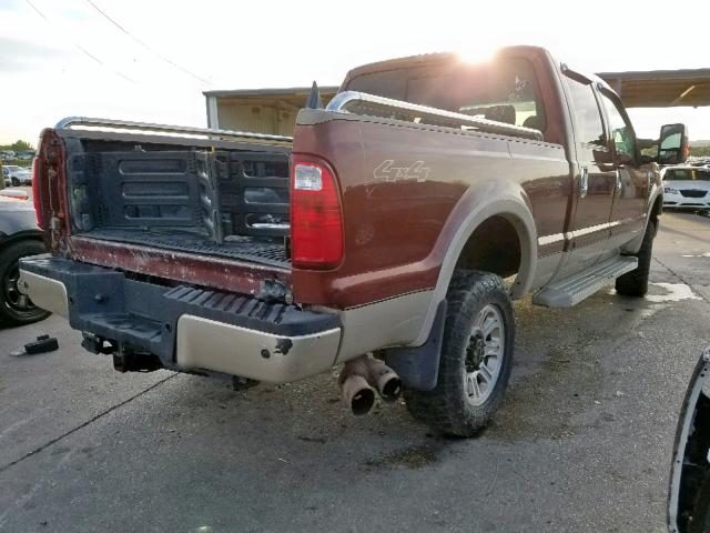 1FTWW31R58ED68051 - 2008 FORD F350 SRW S BROWN photo 4