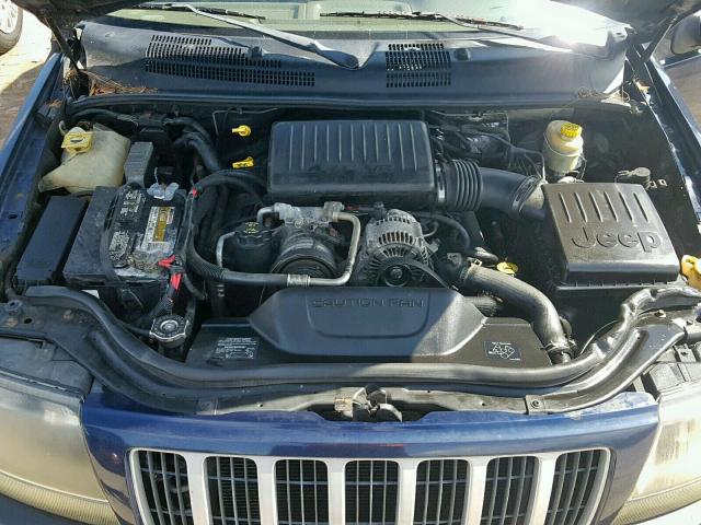 1J4GX48NX4C402060 - 2004 JEEP GRAND CHER BLUE photo 7