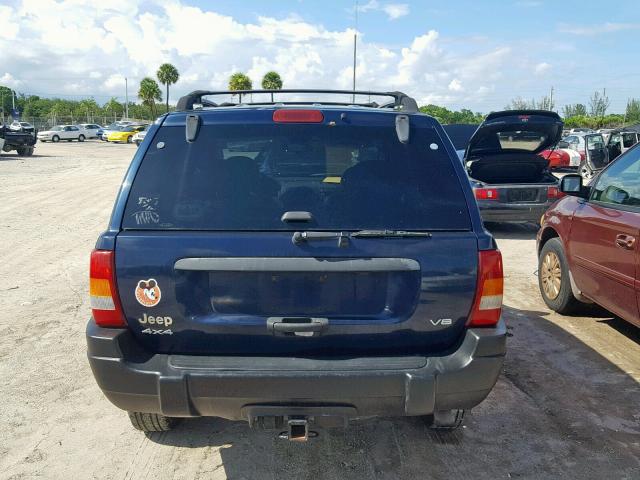 1J4GX48NX4C402060 - 2004 JEEP GRAND CHER BLUE photo 9