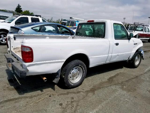 1FTYR10U73PB06605 - 2003 FORD RANGER WHITE photo 4