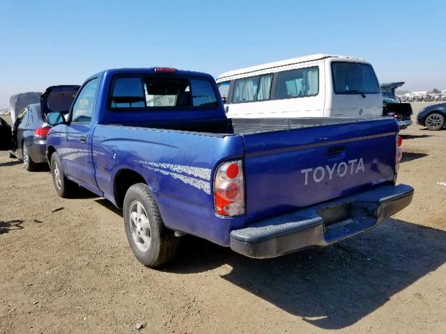 4TAUN41B5SZ041518 - 1995 TOYOTA TACOMA BLUE photo 3