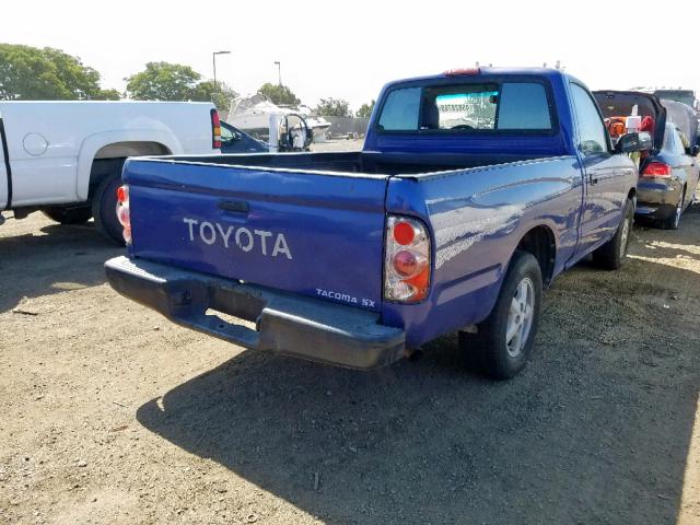 4TAUN41B5SZ041518 - 1995 TOYOTA TACOMA BLUE photo 4