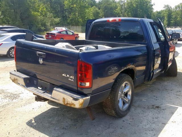 1D7HU18D65J588109 - 2005 DODGE RAM 1500 S BLUE photo 4