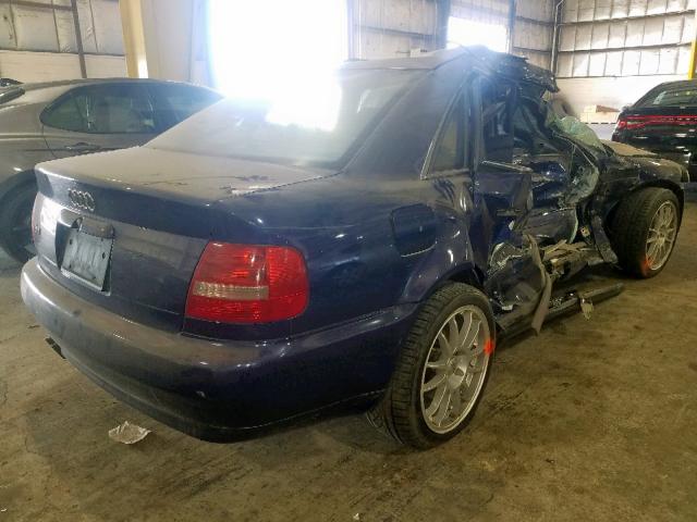 WAURD68D71A090438 - 2001 AUDI S4 2.7 QUA BLUE photo 4