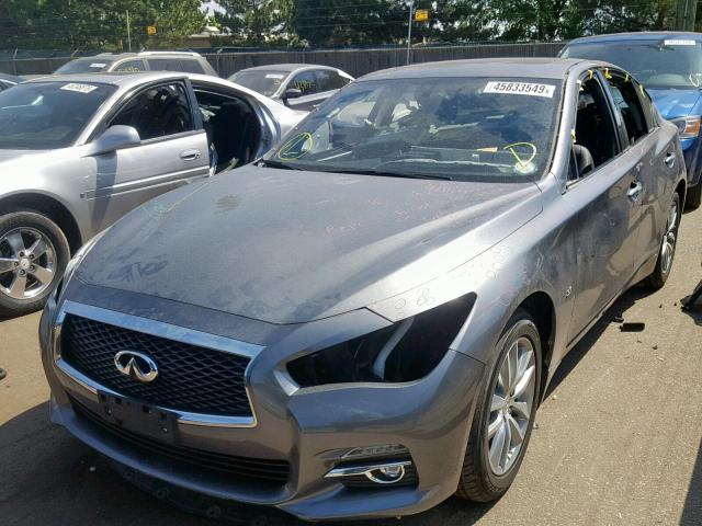 JN1BV7AR4FM422308 - 2015 INFINITI Q50 BASE GRAY photo 2