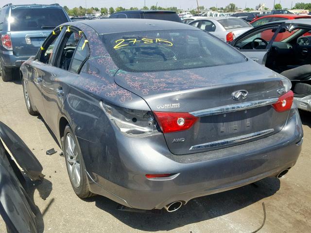 JN1BV7AR4FM422308 - 2015 INFINITI Q50 BASE GRAY photo 3