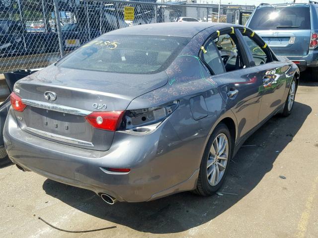 JN1BV7AR4FM422308 - 2015 INFINITI Q50 BASE GRAY photo 4