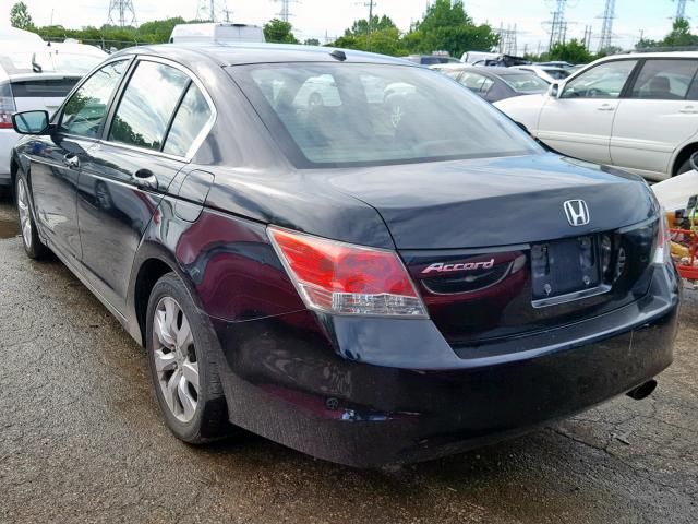 1HGCP26878A092703 - 2008 HONDA ACCORD EXL BLACK photo 3