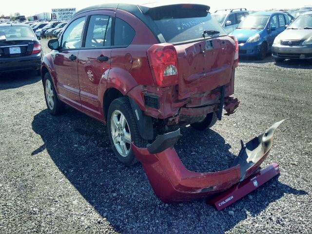 1B3HB48B07D162063 - 2007 DODGE CALIBER SX RED photo 3