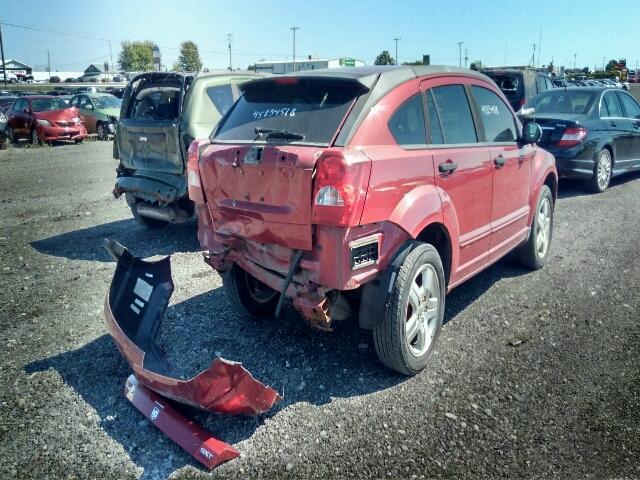 1B3HB48B07D162063 - 2007 DODGE CALIBER SX RED photo 4