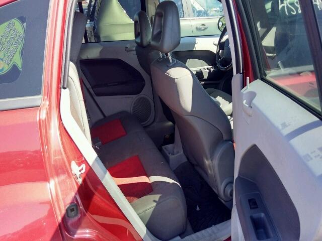 1B3HB48B07D162063 - 2007 DODGE CALIBER SX RED photo 6