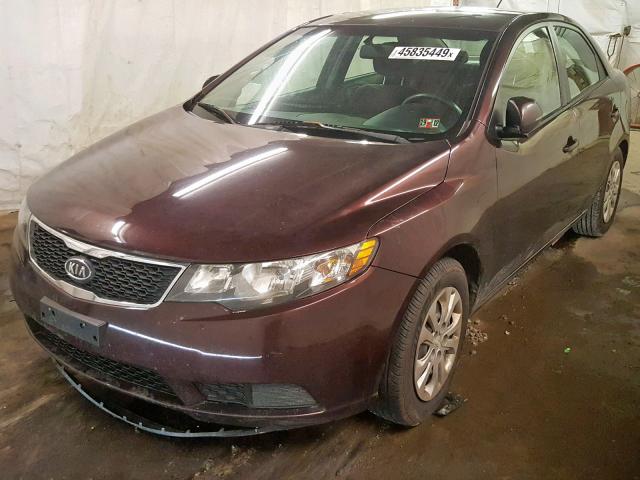 KNAFU4A28B5387969 - 2011 KIA FORTE EX PURPLE photo 2