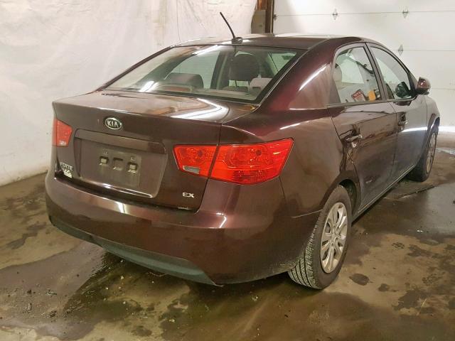 KNAFU4A28B5387969 - 2011 KIA FORTE EX PURPLE photo 4