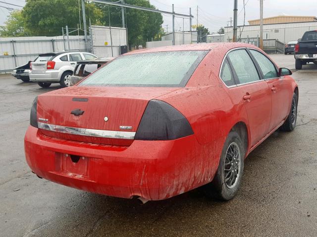 2G1WS553481325070 - 2008 CHEVROLET IMPALA POL RED photo 4