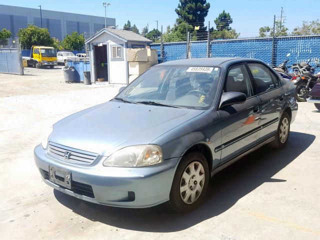 2HGEJ6615YH575550 - 2000 HONDA CIVIC BASE Mavi foto 2