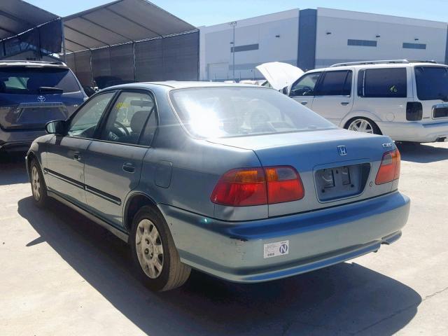 2HGEJ6615YH575550 - 2000 HONDA CIVIC BASE Mavi foto 3