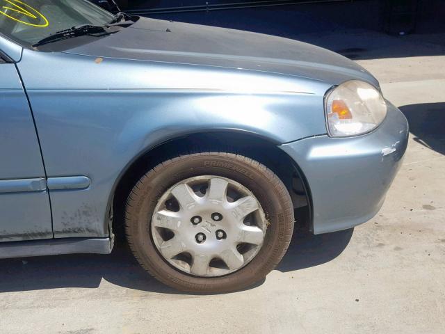 2HGEJ6615YH575550 - 2000 HONDA CIVIC BASE Mavi foto 9