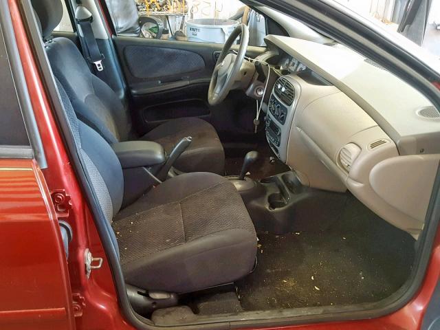 1B3ES56CX4D515585 - 2004 DODGE NEON SXT RED photo 5