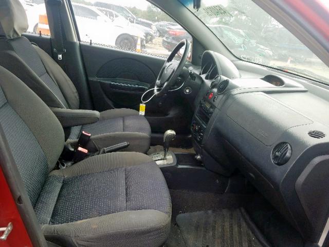 KL1TD66608B265301 - 2008 CHEVROLET AVEO BASE Qırmızı foto 5