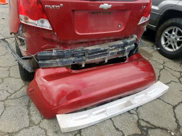 KL1TD66608B265301 - 2008 CHEVROLET AVEO BASE Qırmızı foto 9