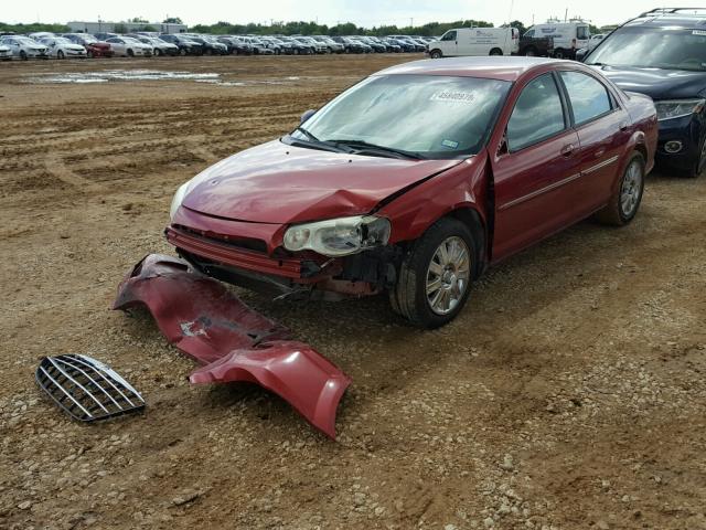 1C3EL56R94N175828 - 2004 CHRYSLER SEBRING LX RED photo 2