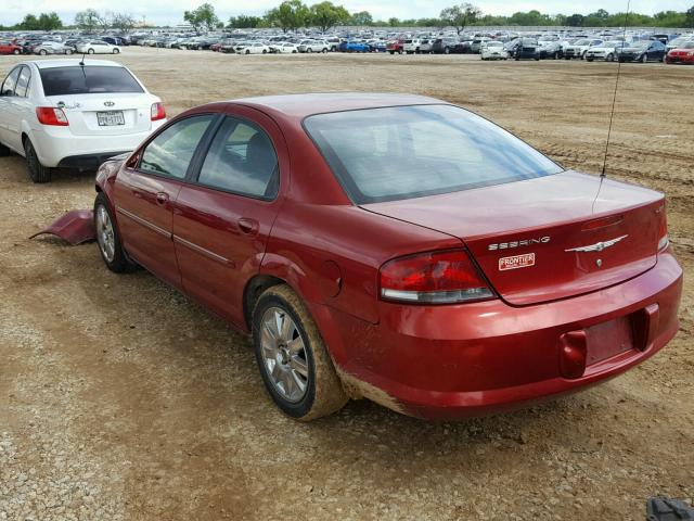 1C3EL56R94N175828 - 2004 CHRYSLER SEBRING LX RED photo 3