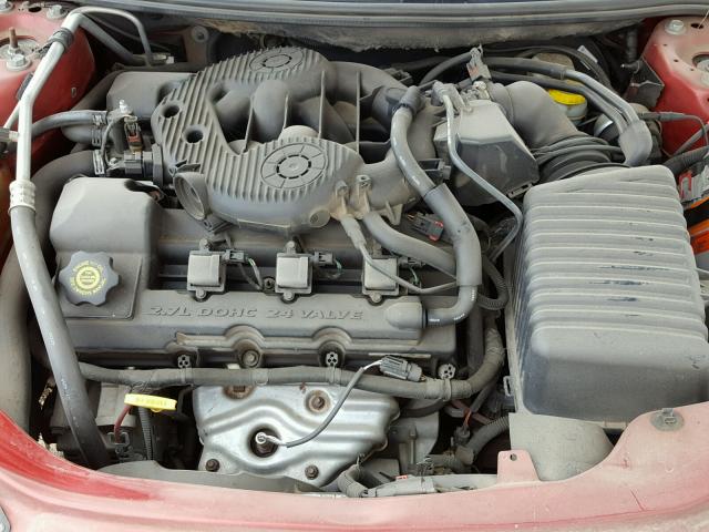 1C3EL56R94N175828 - 2004 CHRYSLER SEBRING LX RED photo 7