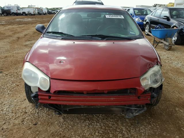 1C3EL56R94N175828 - 2004 CHRYSLER SEBRING LX RED photo 9