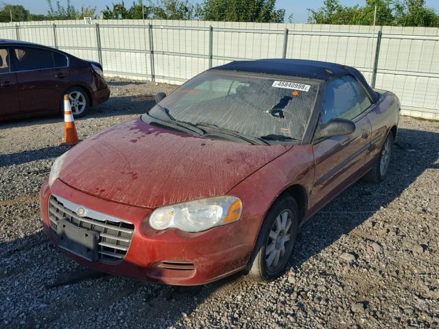 1C3EL75R95N608000 - 2005 CHRYSLER SEBRING GT MAROON photo 2