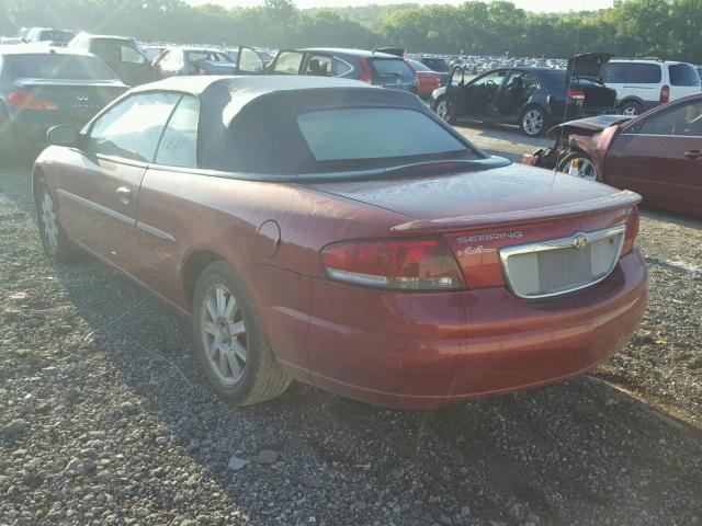 1C3EL75R95N608000 - 2005 CHRYSLER SEBRING GT MAROON photo 3