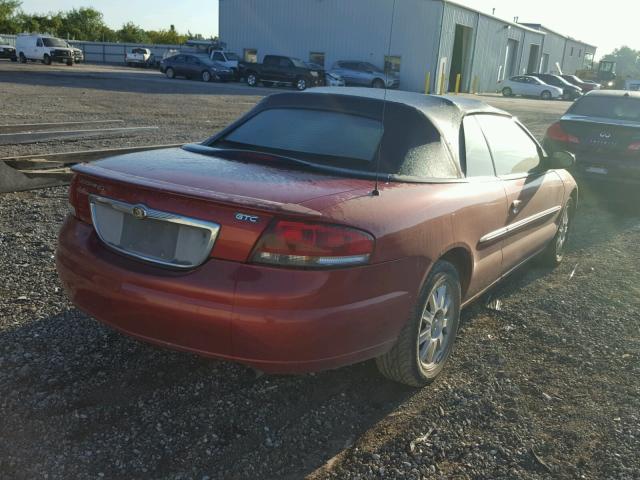 1C3EL75R95N608000 - 2005 CHRYSLER SEBRING GT MAROON photo 4