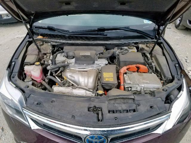 4T1BD1EB3EU024835 - 2014 TOYOTA AVALON HYB PURPLE photo 7