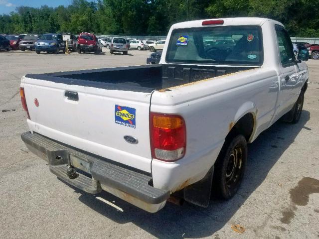 1FTYR10C0WUD07713 - 1998 FORD RANGER WHITE photo 4