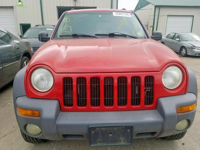 1J4GL48K93W513911 - 2003 JEEP LIBERTY SP RED photo 9