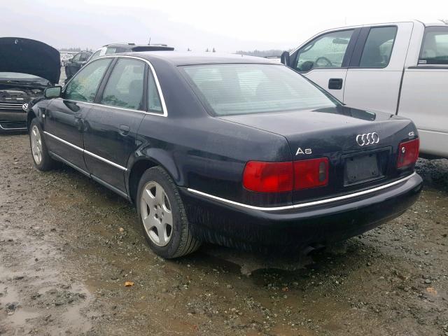 WAUFL54D5YN002303 - 2000 AUDI A8 QUATTRO BLACK photo 3