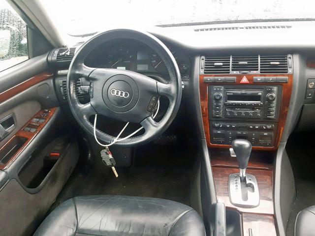 WAUFL54D5YN002303 - 2000 AUDI A8 QUATTRO BLACK photo 9