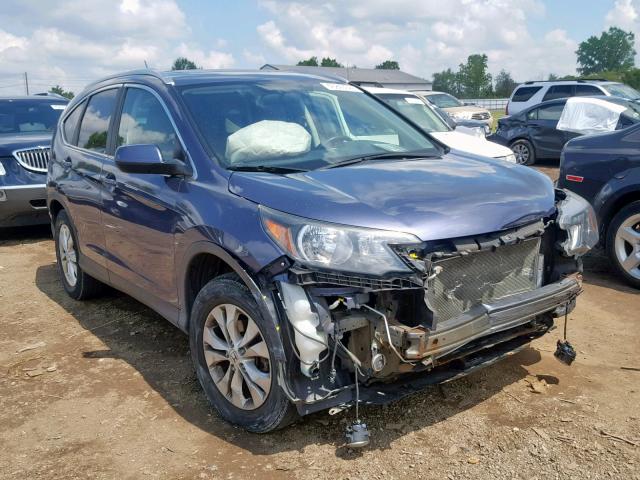 5J6RM4H73CL008059 - 2012 HONDA CR-V EXL BLUE photo 1