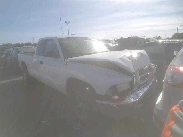 1B7GL22XX1S109874 - 2001 DODGE DAKOTA WHITE photo 1