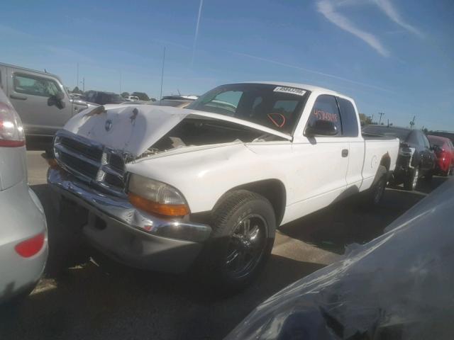 1B7GL22XX1S109874 - 2001 DODGE DAKOTA WHITE photo 2