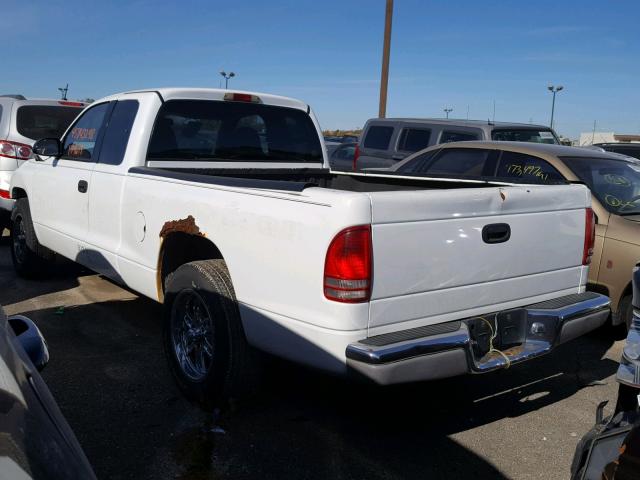 1B7GL22XX1S109874 - 2001 DODGE DAKOTA WHITE photo 3