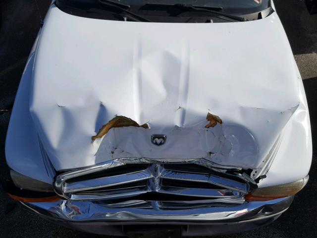 1B7GL22XX1S109874 - 2001 DODGE DAKOTA WHITE photo 7