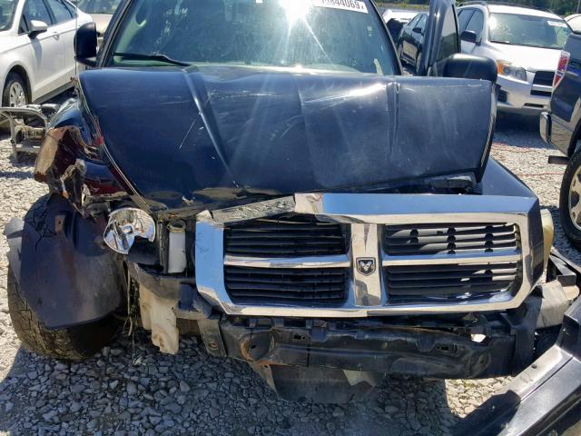 1D7HW48N25S315652 - 2005 DODGE DAKOTA QUA BLACK photo 7