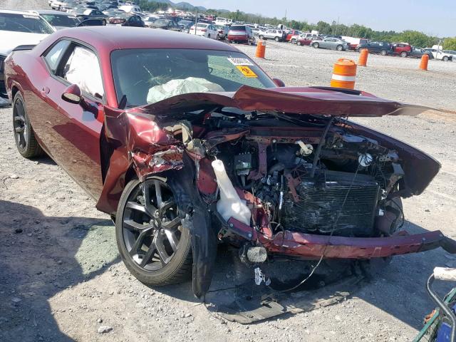 2C3CDZBT7KH512077 - 2019 DODGE CHALLENGER MAROON photo 1