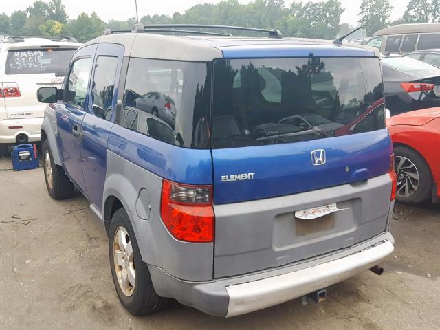 5J6YH28674L012967 - 2004 HONDA ELEMENT EX BLUE photo 3