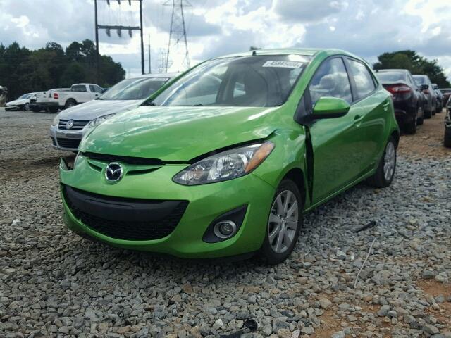 JM1DE1LY5C0132086 - 2012 MAZDA MAZDA2 GREEN photo 2