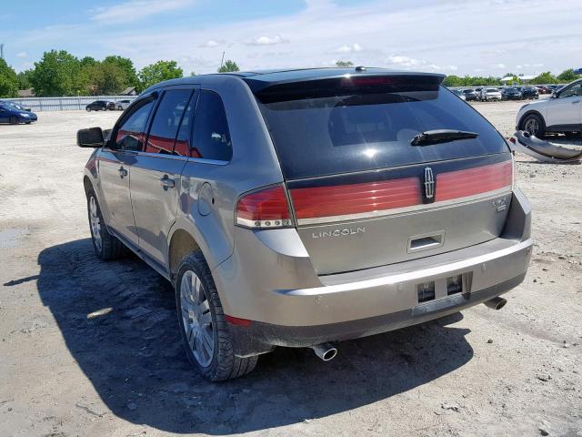 2LMDU88CX8BJ32406 - 2008 LINCOLN MKX GRAY photo 3