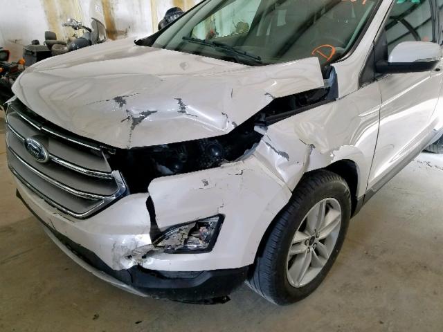 2FMPK4J96HBC09486 - 2017 FORD EDGE SEL WHITE photo 9