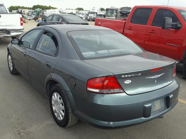 1C3EL46RX4N179459 - 2004 CHRYSLER SEBRING LX TURQUOISE photo 3