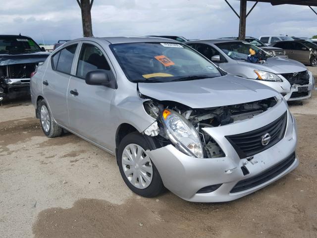 3N1CN7AP1EL855113 - 2014 NISSAN VERSA SILVER photo 1