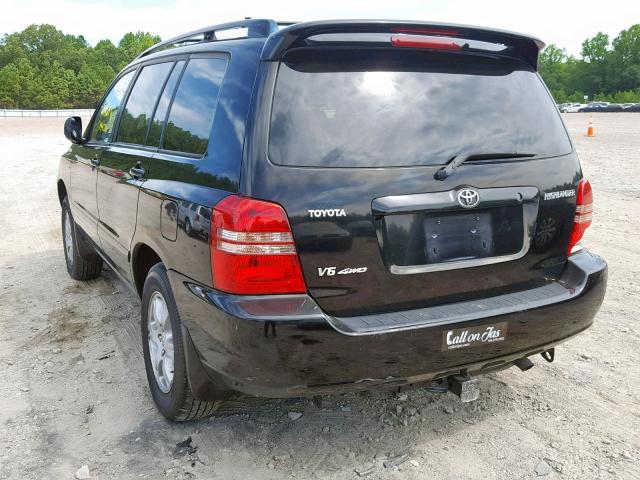 JTEHF21A030152333 - 2003 TOYOTA HIGHLANDER BLACK photo 3